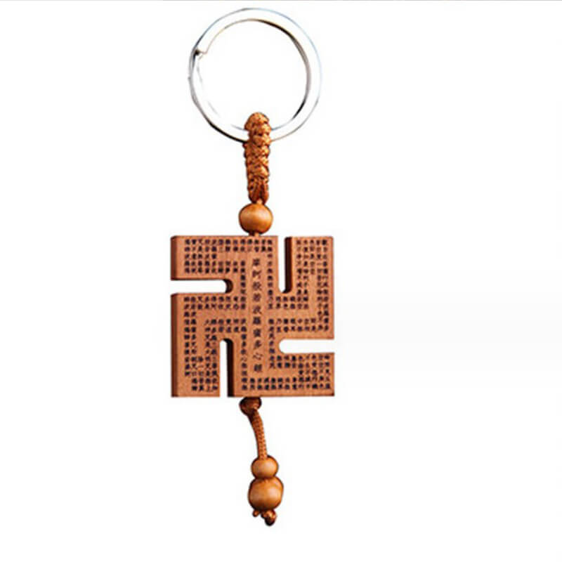 móc khóa gỗ tam kinh chữ vạn móc khóa gỗ tam kinh chữ vạn