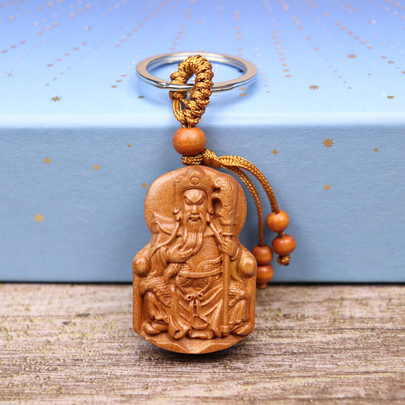 móc khóa gỗ thánh quan công cầm đao móc khóa gỗ thánh quan công cầm đao