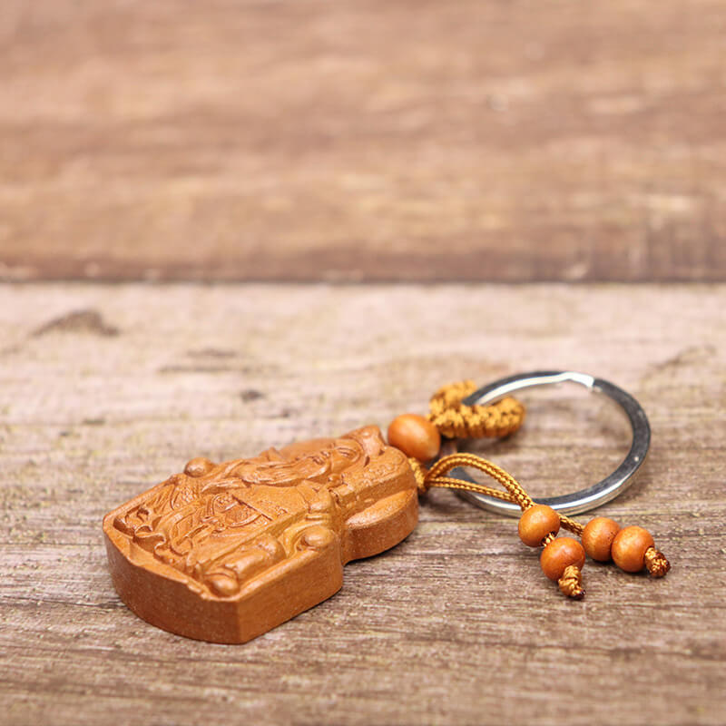 móc khóa gỗ thánh quan công cầm đao móc khóa gỗ thánh quan công cầm đao