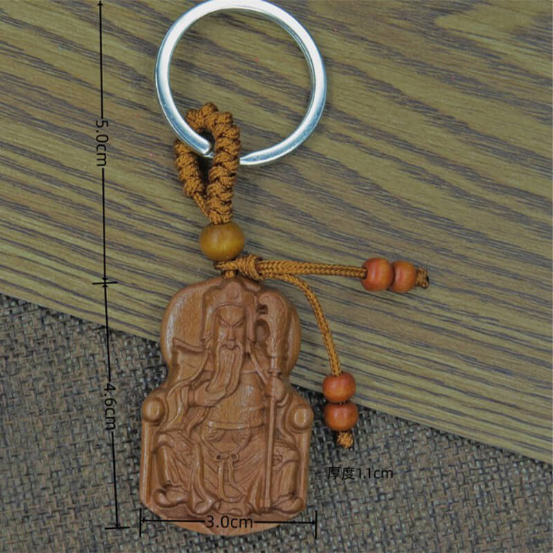 móc khóa gỗ thánh quan công cầm đao móc khóa gỗ thánh quan công cầm đao