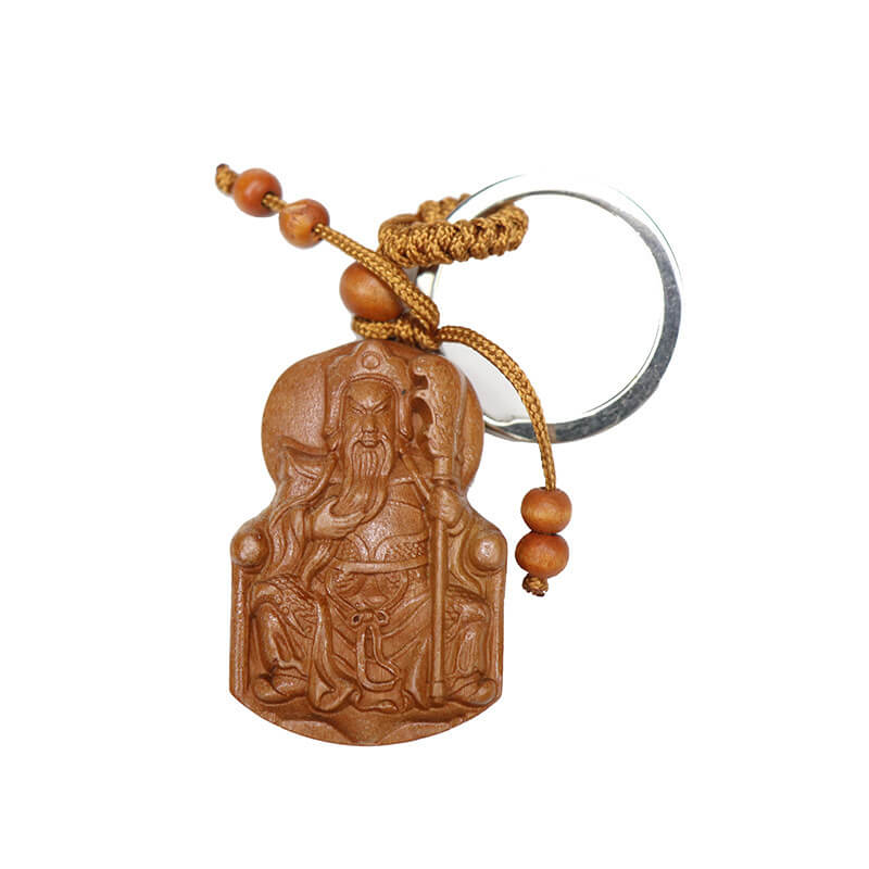 móc khóa gỗ thánh quan công cầm đào móc khóa gỗ thánh quan công cầm đào