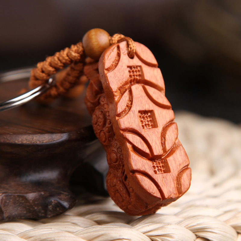 Móc khóa gỗ tỳ hưu chiêu tài Móc khóa gỗ tỳ hưu chiêu tài