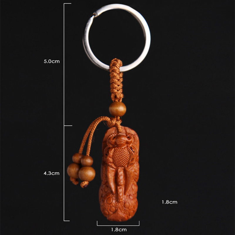 Móc khóa gỗ tỳ hưu chiêu tài Móc khóa gỗ tỳ hưu chiêu tài