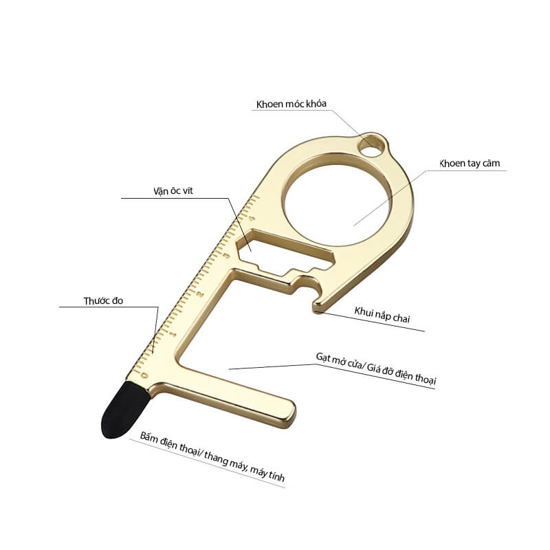 Móc khóa siêu đa năng hỗ trợ kháng khuẩn Móc khóa siêu đa năng hỗ trợ kháng khuẩn