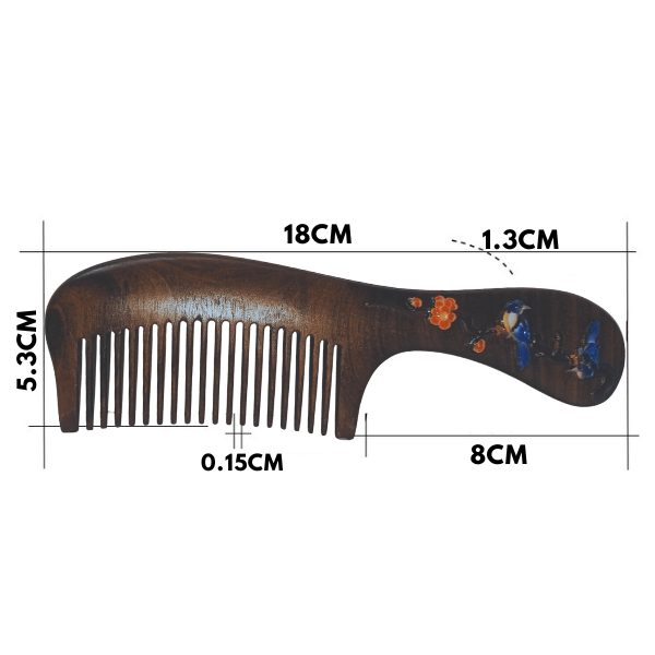 Lược gỗ đàn hương đôi chim uyên ương Lược gỗ đàn hương đôi chim uyên ương