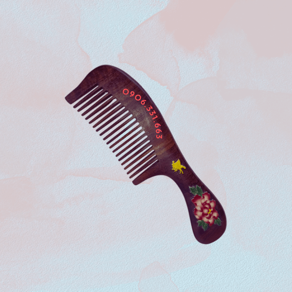 Lược gỗ đàn hương hoa mẫu đơn Lược gỗ đàn hương hoa mẫu đơn