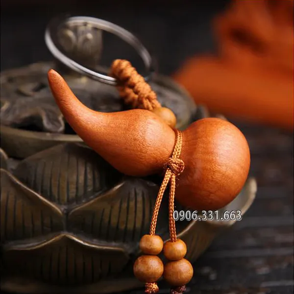 Móc khóa gỗ hình hồ lô