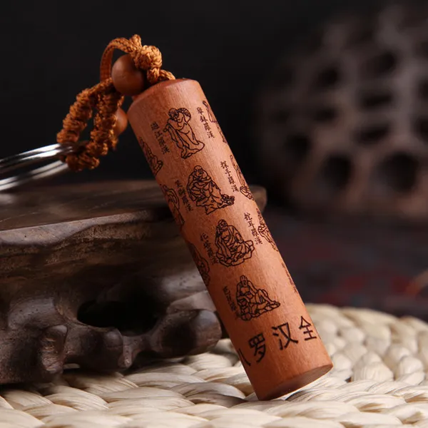 Móc khóa gỗ Thập Bát La Hán