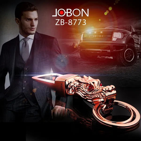 Móc khóa hình đầu rồng Jobon ZB-8773 màu vàng