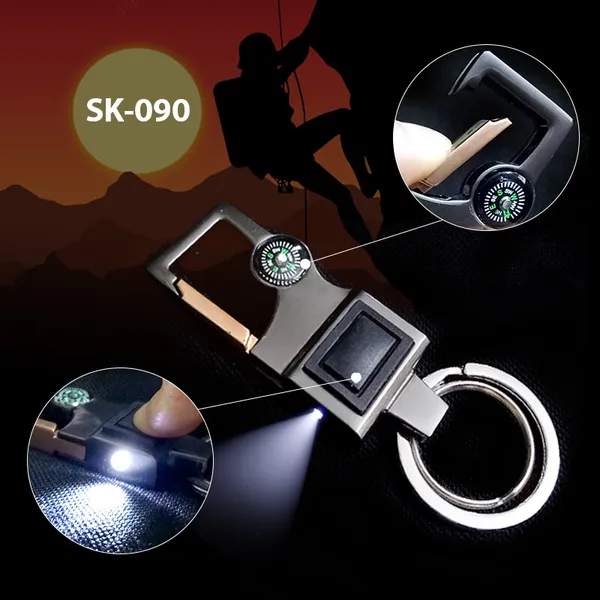 Móc khóa kiêm đèn pin la bàn SK-090