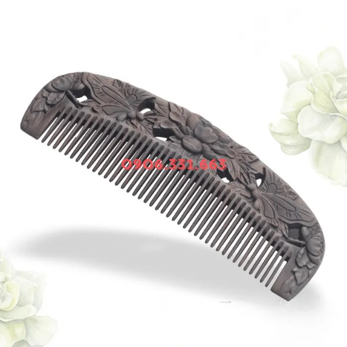 Lược gỗ đàn hương khắc hoa mẫu đơn: Món quà handmade sang trọng dành tặng người bạn yêu