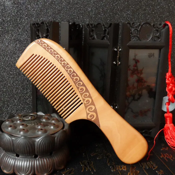 Lược gỗ đào tự nhiên chống rụng tóc