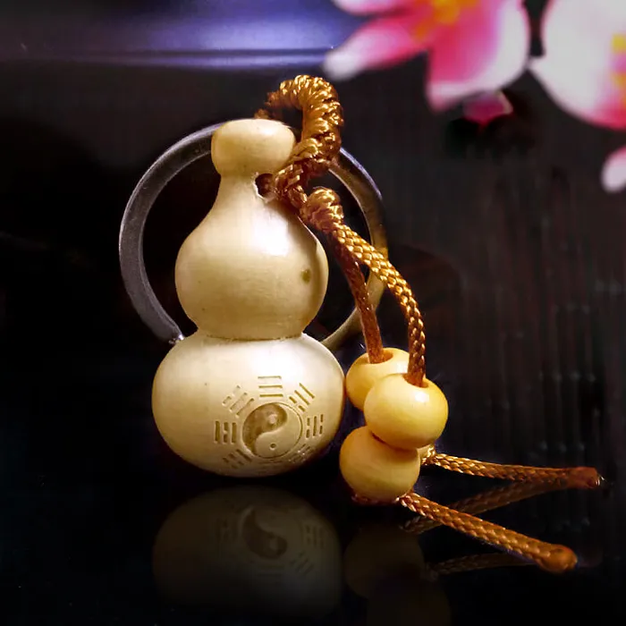 Móc chìa khóa bằng gỗ hình hồ lô