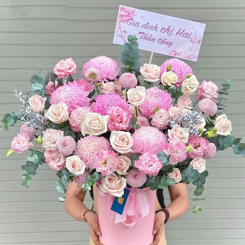 Giỏ Hoa Tặng Chúc Mừng 50