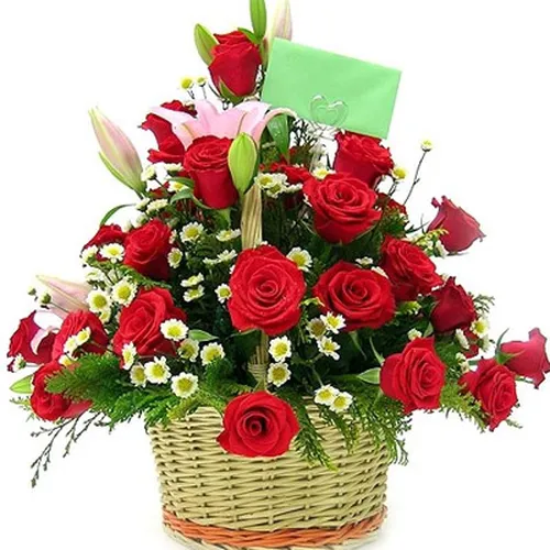 Giỏ Hoa Tặng Chúc Mừng 02