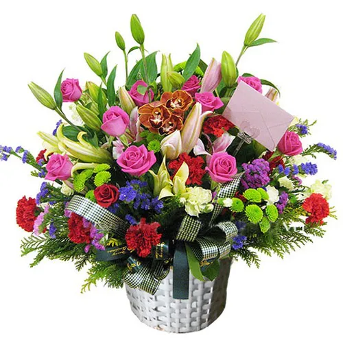 Giỏ Hoa Tặng Chúc Mừng 06