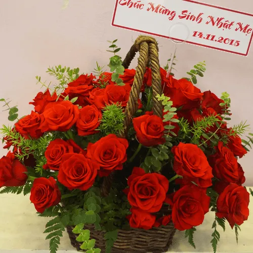 Giỏ Tặng Hoa Chúc Mừng 21