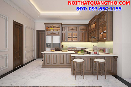 Tủ Bếp Gỗ Cổ Điển Tủ Bếp Gỗ Cổ Điển