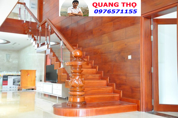 Lan Can Kính Tay Vịn Gỗ Bình Dương - 3 Lan Can Kính Tay Vịn Gỗ Bình Dương - 3