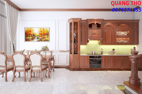 Tủ Bếp Gỗ Gõ Đỏ 5 Tủ Bếp Gỗ Gõ Đỏ 5