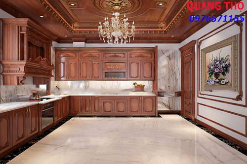 Tủ Bếp Gỗ Gõ Đỏ 6 Tủ Bếp Gỗ Gõ Đỏ 6