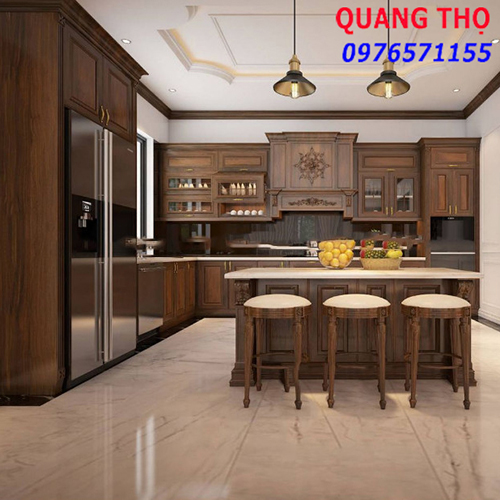 Tủ Bếp Gỗ Gõ Đỏ Tự Nhiên Tủ Bếp Gỗ Gõ Đỏ Tự Nhiên