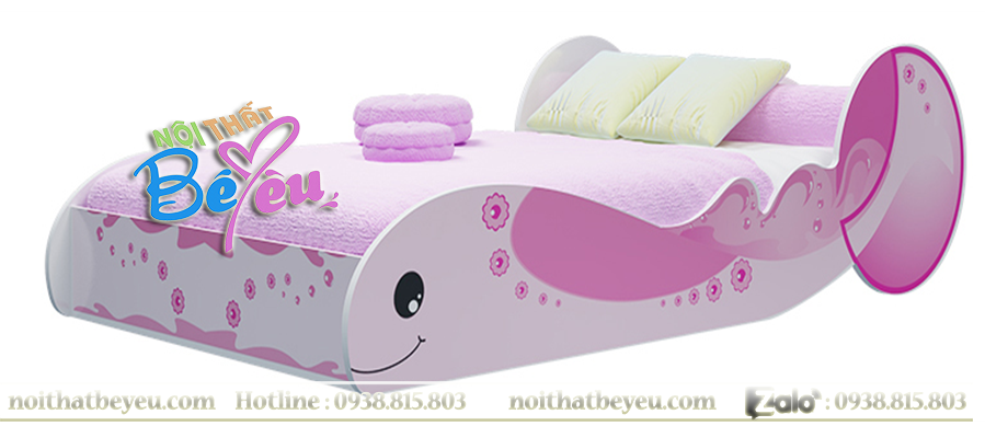 1. phong ngu tre em ca voi mau hong cho be gai - noi that be yeu 4