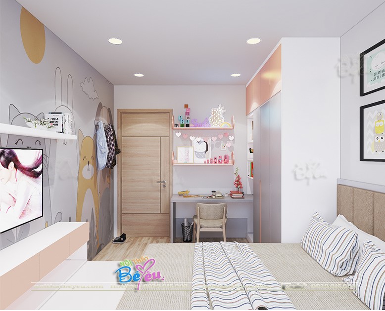 Trang tri thiet ke decor phong ngu cho con gai lon dep ca tinh hien dai