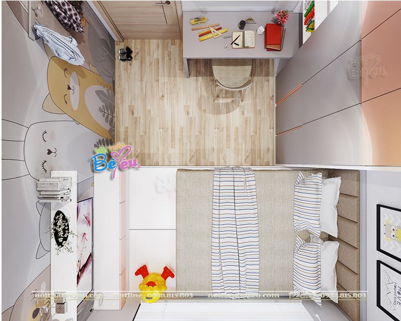 Trang tri thiet ke decor phong ngu cho con gai lon dep ca tinh hien dai