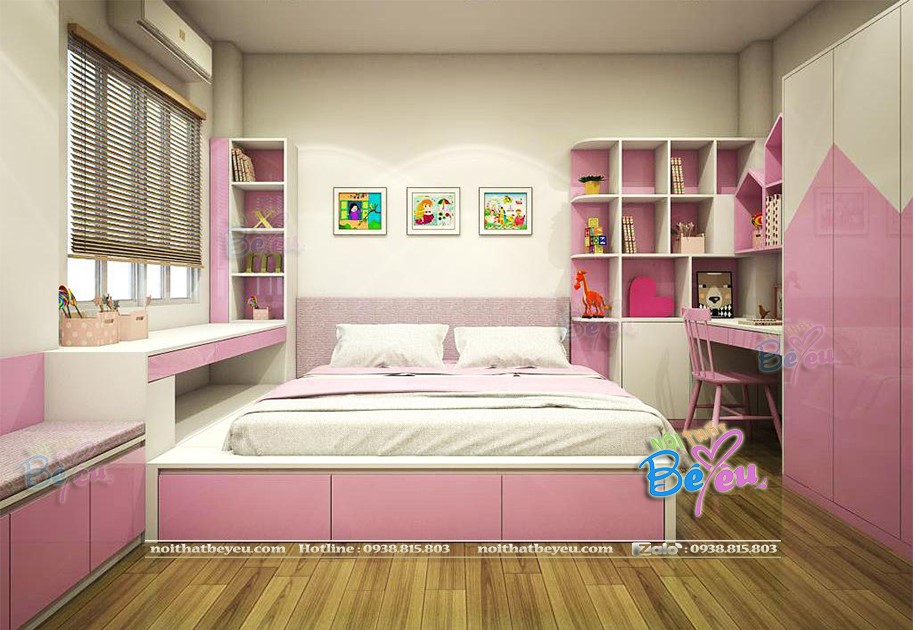 phong ngu be gai mau hong noi that be yeu 7