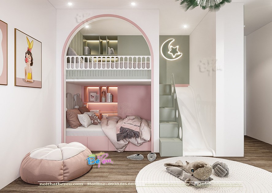 phong ngu chung cho be trai va be gai