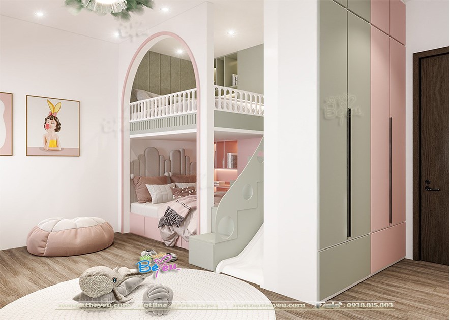 phong ngu chung cho be trai và be gai dep