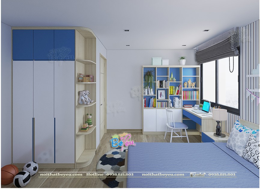 thiet ke phog ngu cho be trai 8, 10, 12, 15 tuoi noi that be yeu 2