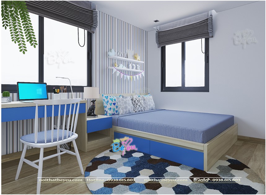 thiet ke phog ngu cho be trai 8, 10, 12, 15 tuoi noi that be yeu