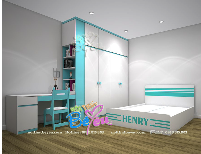 Phong ngu be trai dep don gian dien tich nho- noi that be yeu 9