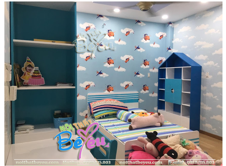 Phong ngu be trai dep don gian dien tich nho- noi that be yeu 3