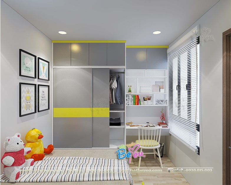 phong ngu nho tiet kiem dien tich cho be trai