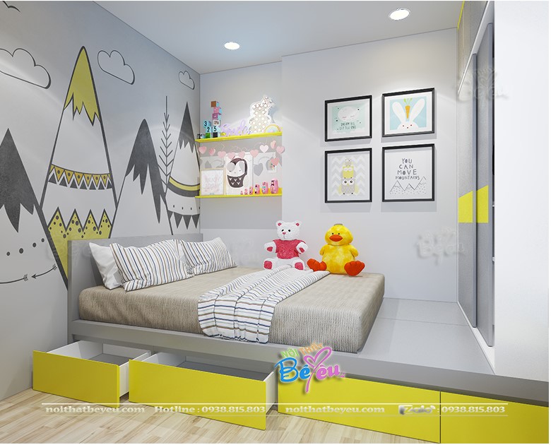 phong ngu nho tiet kiem dien tich cho be trai