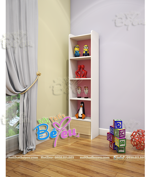 Phong ngu nho gon dep cho be gai mau hong don gian. noithatbeyeu.com 12