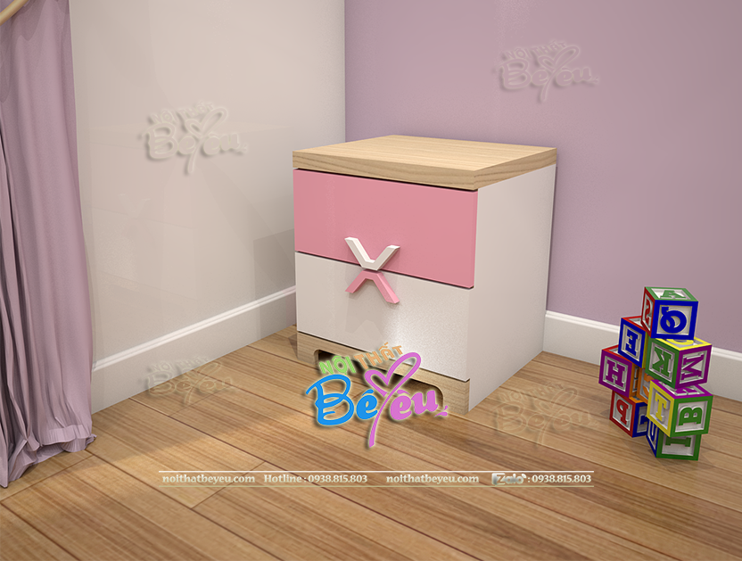 Phong ngu nho gon dep cho be gai mau hong don gian. noithatbeyeu.com 10