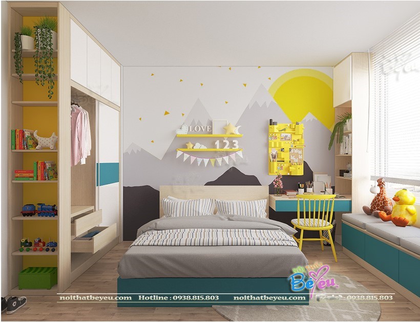 mau thiet ke phog ngu con trai lon dep hien dai