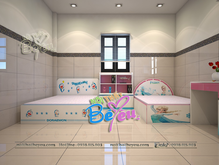 giuong ngu cong chua hinh anh elsa - noi that be  yeu 2