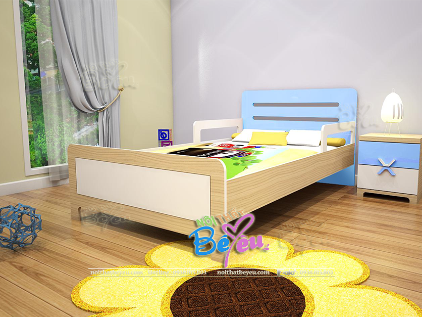 2 giuong ngu cho be trai mau xanh tiet kiem dien tich noithatbeyeu 0938.815.803
