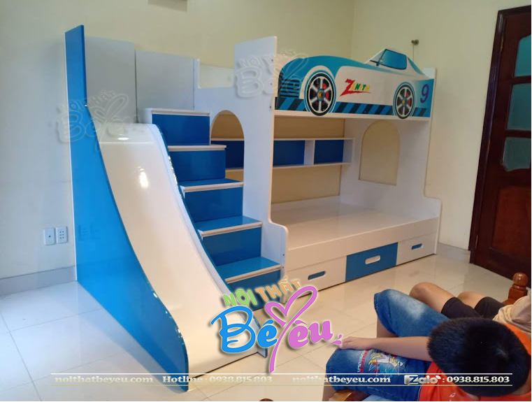 giuong tang tre em co cau truot cho be trai be gai - noithatbeyeu.com- 4