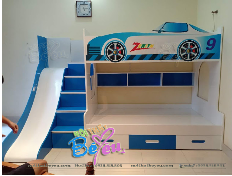 giuong tang tre em co cau truot cho be trai be gai - noithatbeyeu.com- 5