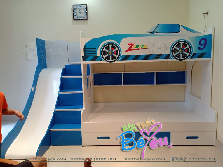 giuong tang tre em co cau truot cho be trai be gai - noithatbeyeu.com- 5