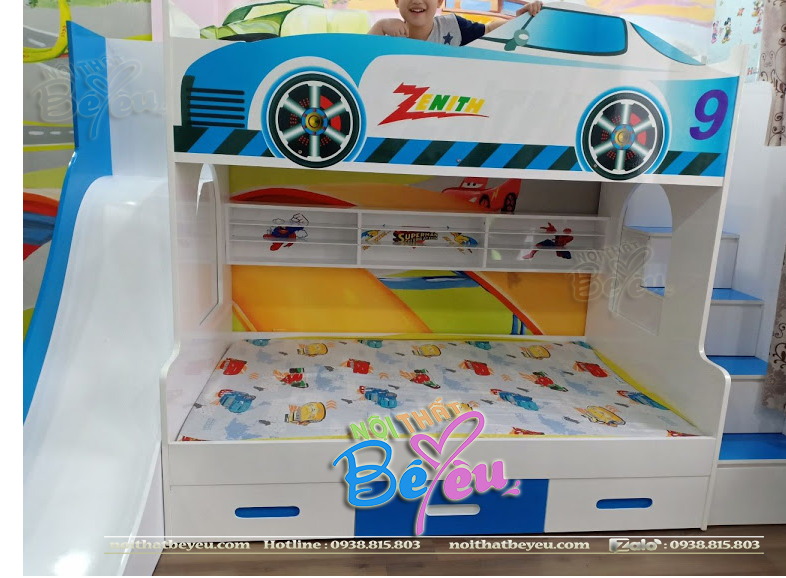 giuong tang tre em co cau truot cho be trai be gai - noithatbeyeu.com- 7