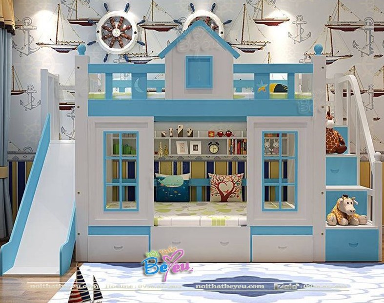 giuong tang tre em ngoi nha cho be trai be gai noi that tre em be yeu