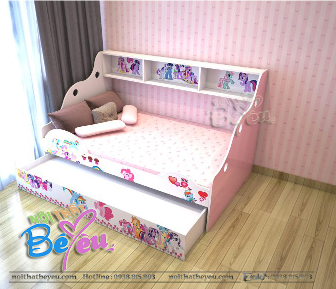 Giường Tâng Lùn Trẻ Em Pony danh cho be gai 3