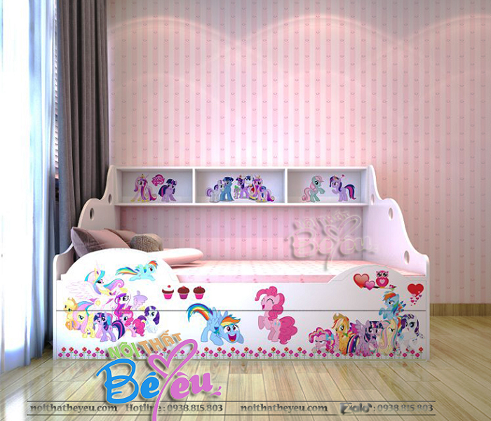 Giường Tâng Lùn Trẻ Em Pony danh cho be gai